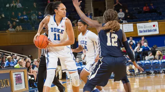 Stevens, Chidom Lead No. 17 Duke Past Pitt 62-45