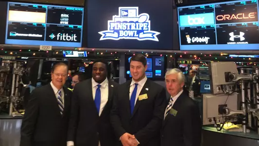 Duke Helps Ring Bell at New York Stock Exchange