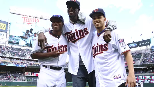 Jones Participates in Twins' Home Opener Ceremonies