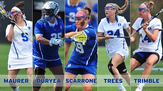 Women's Lacrosse Places Five on All-ACC Teams