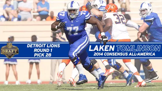 OL Tomlinson Drafted by Lions With 28th Overall Pick