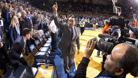 Coach K Addresses Media Prior to K Academy