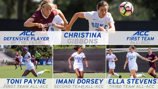 Four Blue Devils Receive All-ACC Accolades
