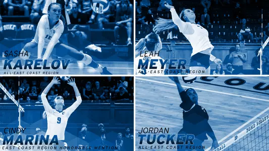 Four Blue Devils Tabbed AVCA All-Region