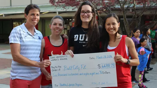 Rowing Discusses Bull City Fit Donation