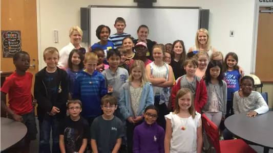 Clark, Eckhart Partake in Read With the Blue Devils