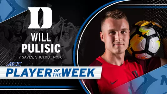 Pulisic Named ACC Defensive Player of the Week