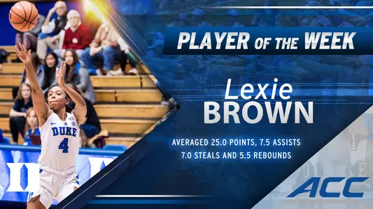 Brown Selected ACC Player of the Week