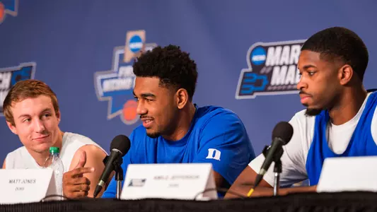 Duke Speaks to the Media in Greenville