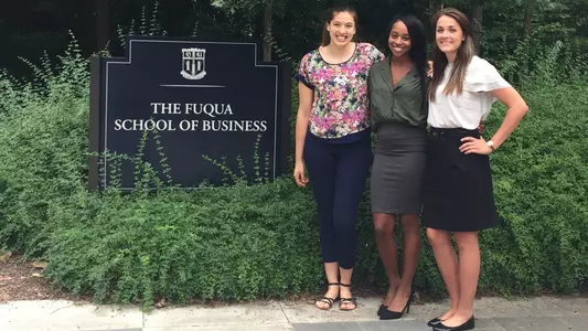 Brown, Davalos & Greenwell Kick Off Class at Fuqua