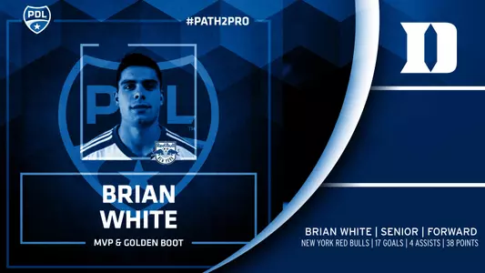 White Named PDL MVP and Golden Boot Winner