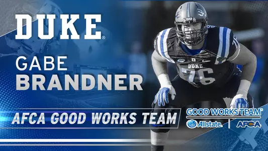 Brandner Named to AFCA Good Works Team