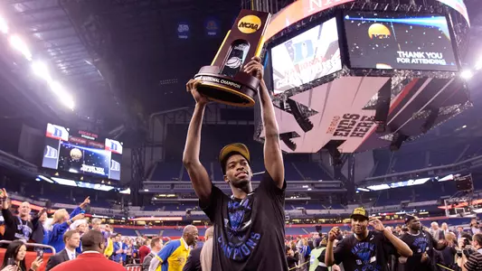 2018 National Championship Trophy at Cameron Tonight
