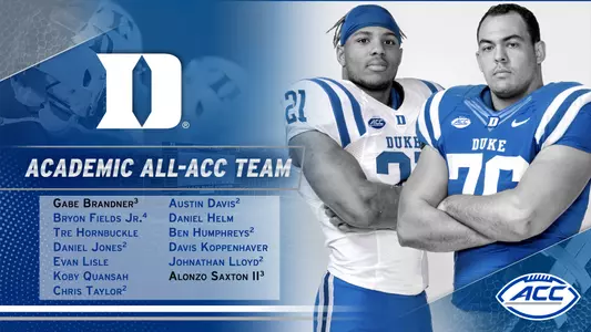 Thirteen Named to Academic All-ACC Football Team