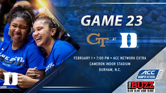 DWB Game Notes: Ga. Tech, Feb. 1, 7 pm, ACCN Extra