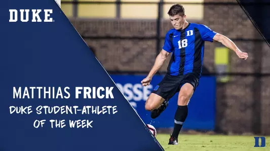Frick Named Duke Student-Athlete of the Week