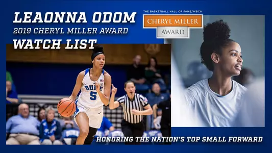 Odom Tabbed to Cheryl Miller Award Watch List