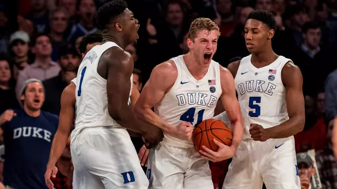 Duke Debuts at No. 1 in NCAA's Initial Ranking