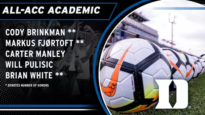 5 Blue Devils Earn All-ACC Academic Honors