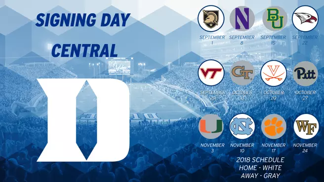 Duke Football Signing Day Central