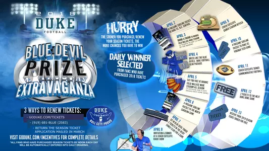 Duke Football Launches Season Ticket Incentive Campaign