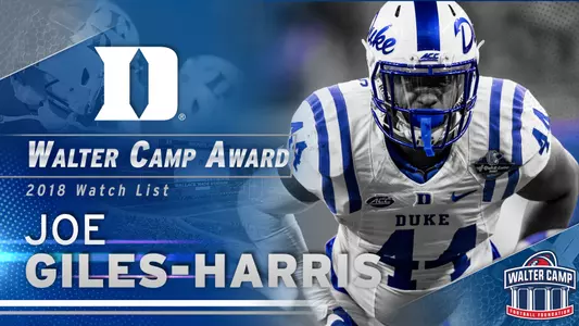 Giles-Harris Named to Camp Award Watch List