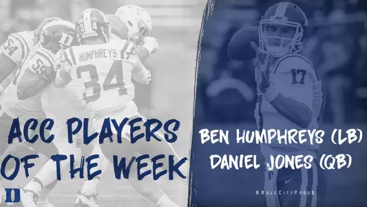 Humphreys, Jones Earn ACC Player of the Week Honors