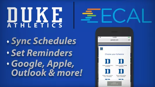 Sync Duke Athletic Schedules to Your Device via ECAL