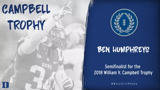 Humphreys a Semifinalist for 2018 Campbell Trophy
