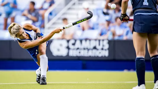 Margaux Paolino taking a shot against North Carolina