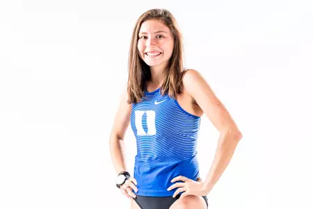 Duke Women's Cross Country student athletes in studio. Durham, NC. - August 21, 2019