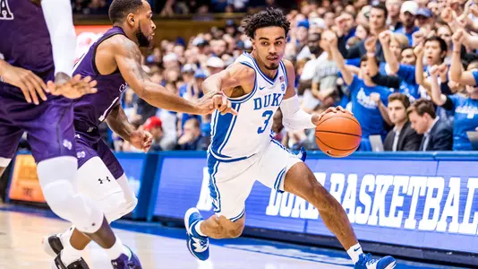 Duke Men's Basketball takes on the Stephen F Austin Lumberjacks in Cameron Indoor Stadium in Durham, NC - November 26, 2019