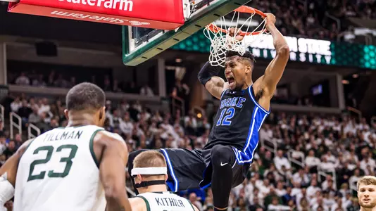 Duke Men's Basketball takes on the Michigan State Spartans in the ACC/Big 10 Challenge at the Breslin Center in East Lansing, MI - December 3, 2019