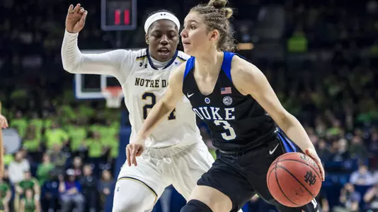 Goodchild Ties Duke Record, Blue Devils Fall at Notre Dame, 89-61