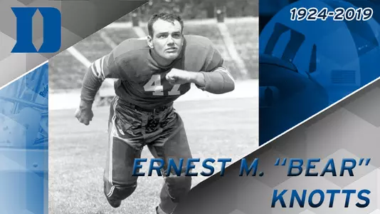 Duke Hall of Famer Ernest M. "Bear" Knotts Passes Away