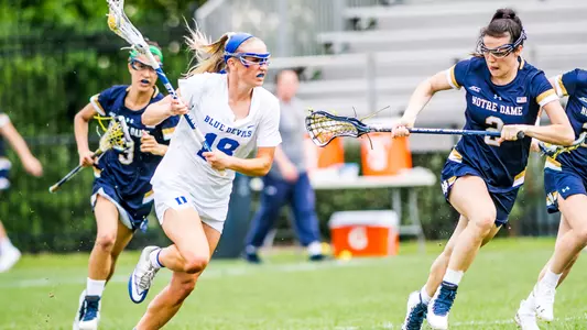 Blue Devils Drop 15-7 Contest to No. 4 Notre Dame