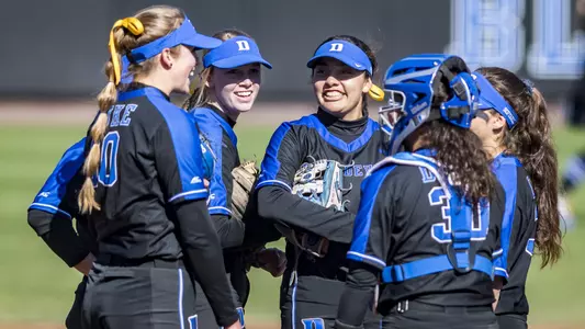 Duke Softball takes on the Indiana University Hoosiers at Duke Softball Stadium in Durham, North Carolina on February 15, 2019.