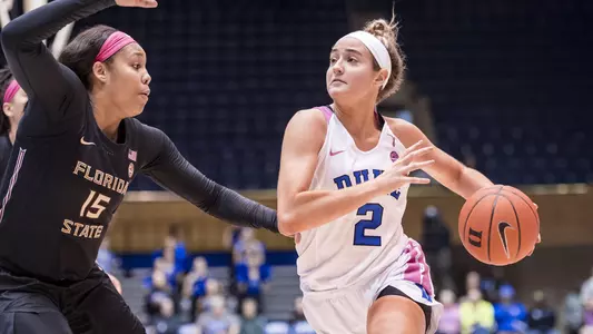 Duke Women’s Basketball takes the Florida State University Seminoles at Cameron Indoor Stadium in Durham, North Carolina on February 16, 2020.