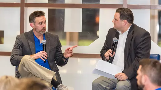 Coach Chris Pollard and Chris Edwards