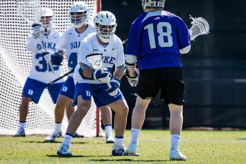 Duke Men's Lacrosse takes on Furman University at Koskinen Stadium in Durham, NC.- March 1, 2020