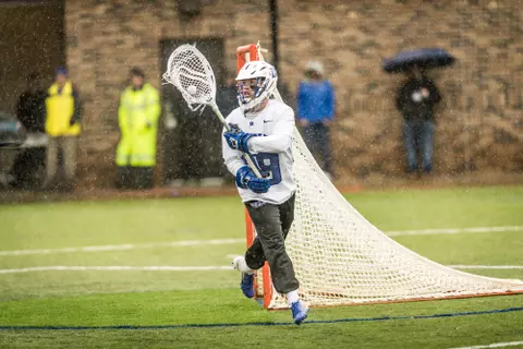 Duke Men's Lacrosse takes on the University of Pennsylvania Quakers at Cohan Turf Fields in Durham, North Carolina on February 23th, 2019.