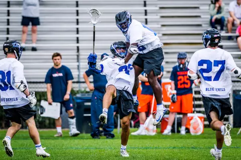 Duke Men’s Lacrosse takes on the Virginia Cavaliers at Koskinen Stadium in Durham NC, on April 13th, 2019.
