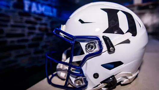 Duke Football shows off its helmet with the Duke D now in Black