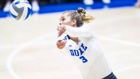 Duke Volleyball take on the Long Island University Sharks at Cameron Indoor Stadium in Durham, NC on September 17, 2021.