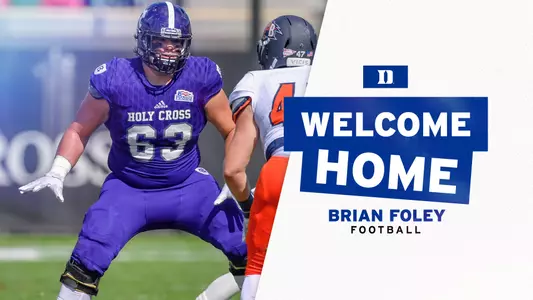 Brian Foley is set to join the Duke football program after he graduates from the College of Holy Cross