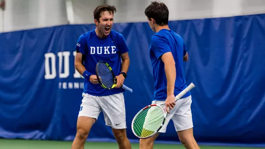 Senior Sean Sculley and sophomore Garrett Johns have been selected to represent Duke at the 2021 NCAA Doubles Championship from May 23-28 at the USTA National Campus in Orlando, Fla.