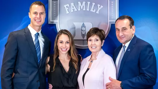 Mike Krzyzewski and Jon Scheyer family