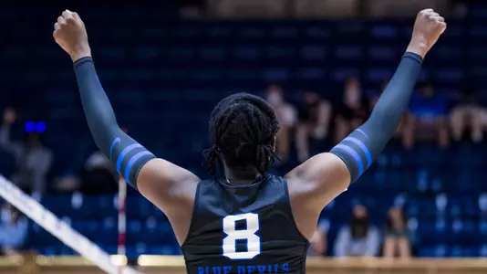 Duke Volleyball take on the Long Island University Sharks at Cameron Indoor Stadium in Durham, NC on September 17, 2021.