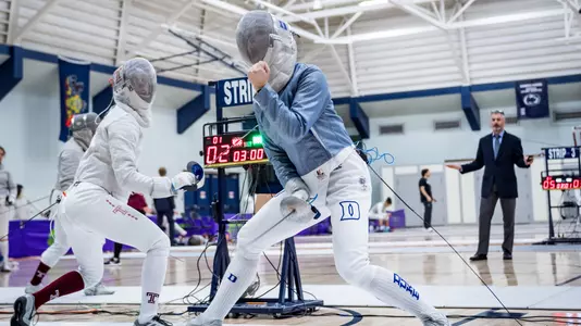 Duke Fencing competes in the Garret Penn State Open on November 5 and 6, 2022.