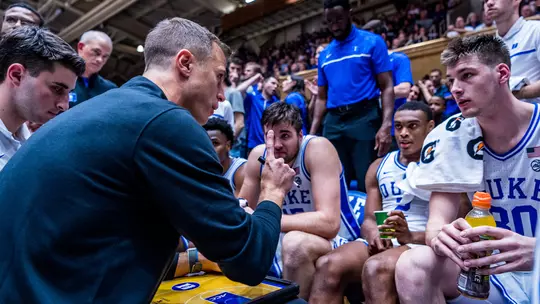 Jon Scheyer in his first official game as head coach